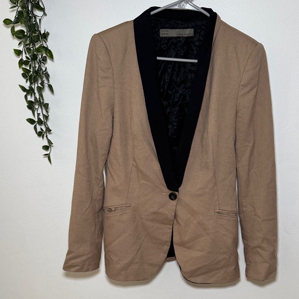 Zara Basic brown blazer size M - image 1